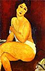 Seated Nude on Divan by Amedeo Modigliani